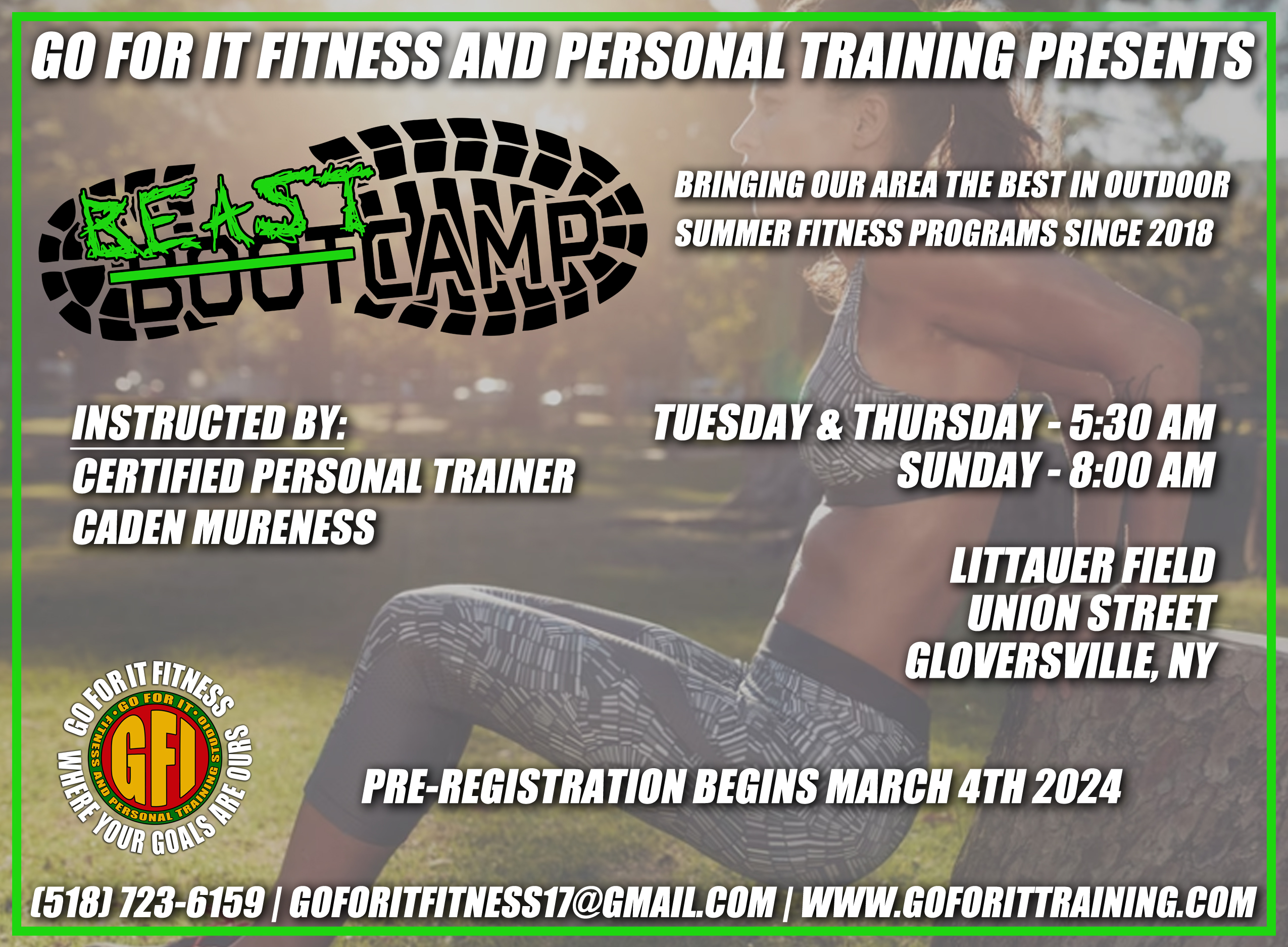 Go For It Fitness Beast Camp 2024 Flyer